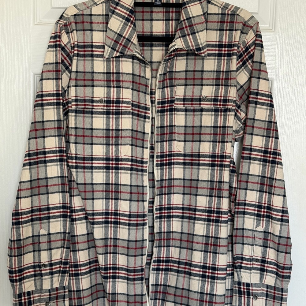 Chaps Red and Blue Plaid shirt jacket
